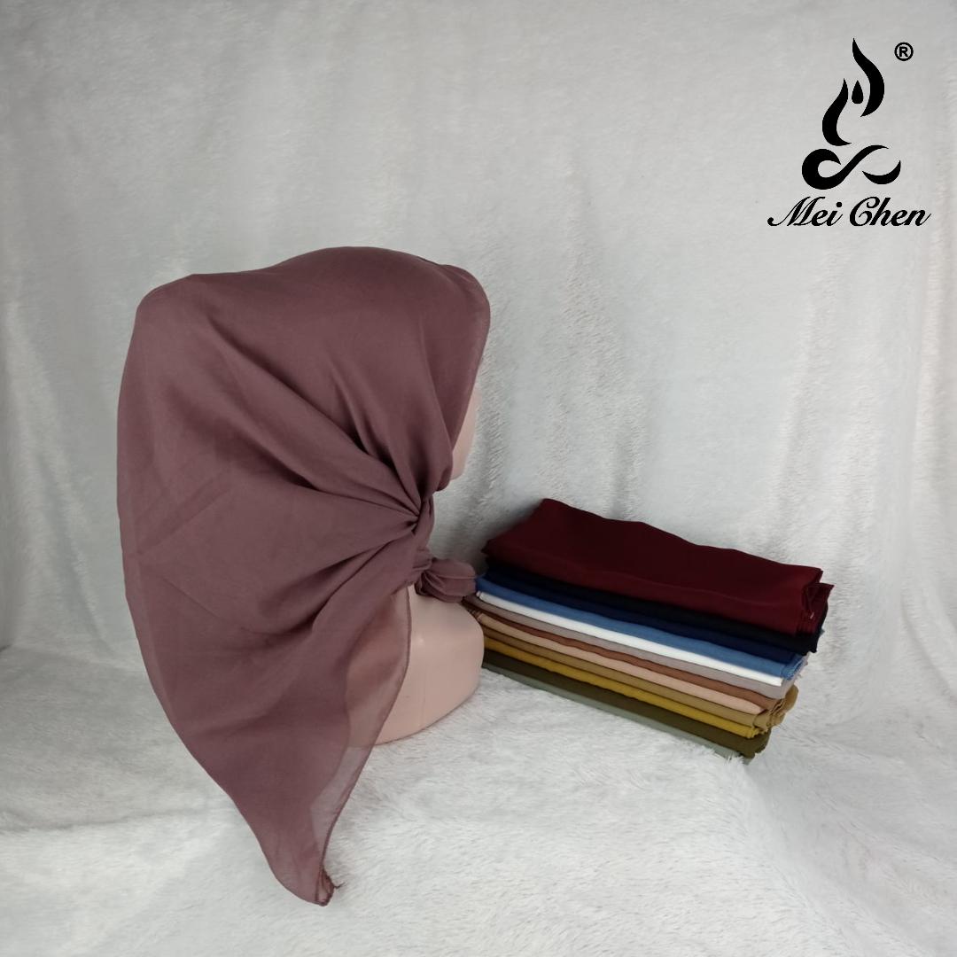 Hijab Segi Empat Bella Square MeiChen Terbaru Simple SeriWarna