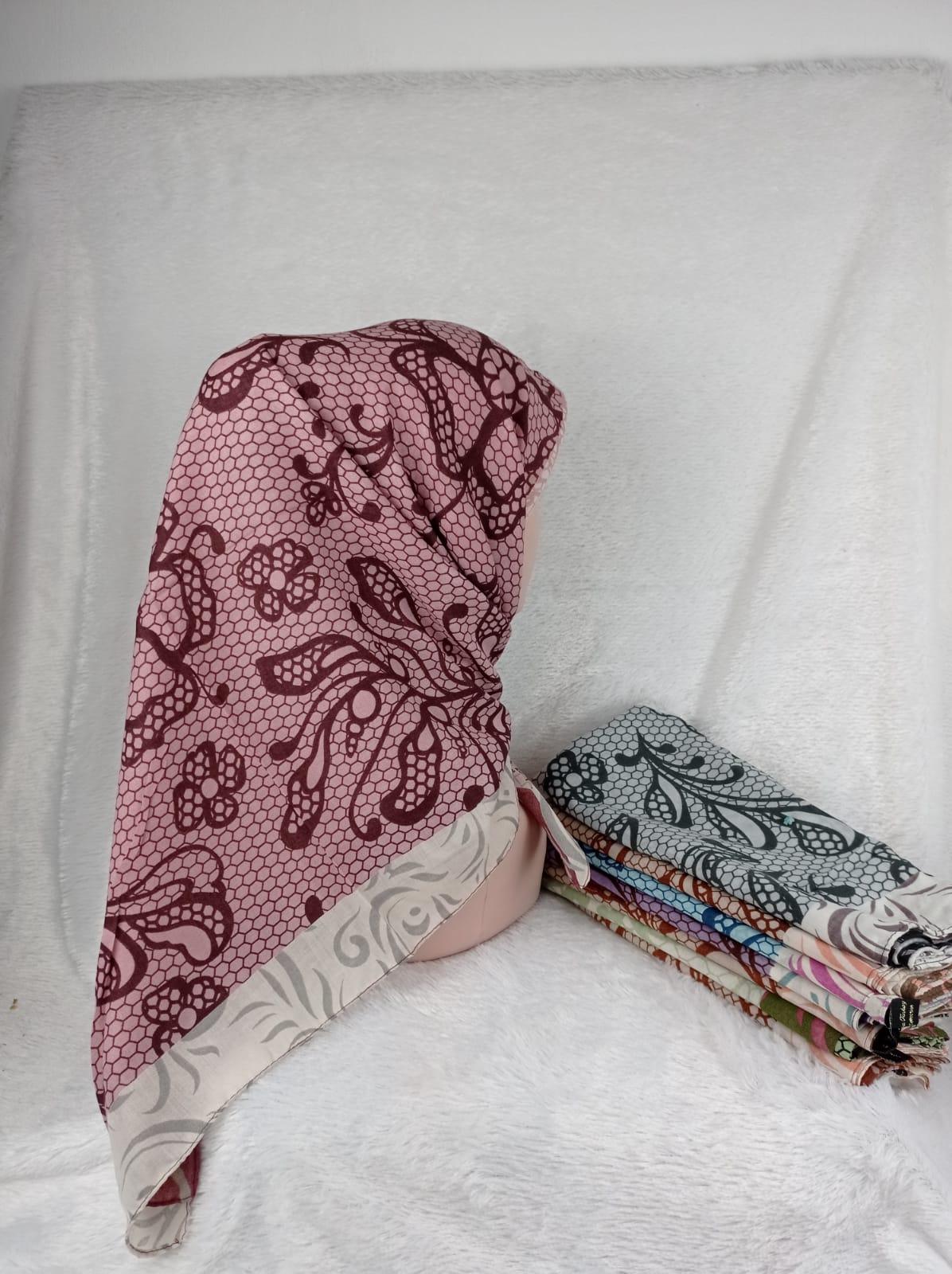 Paket 10 pcs Motif campur warna Model Terbaru Muslim segi empat Murah Terbaru Termurah