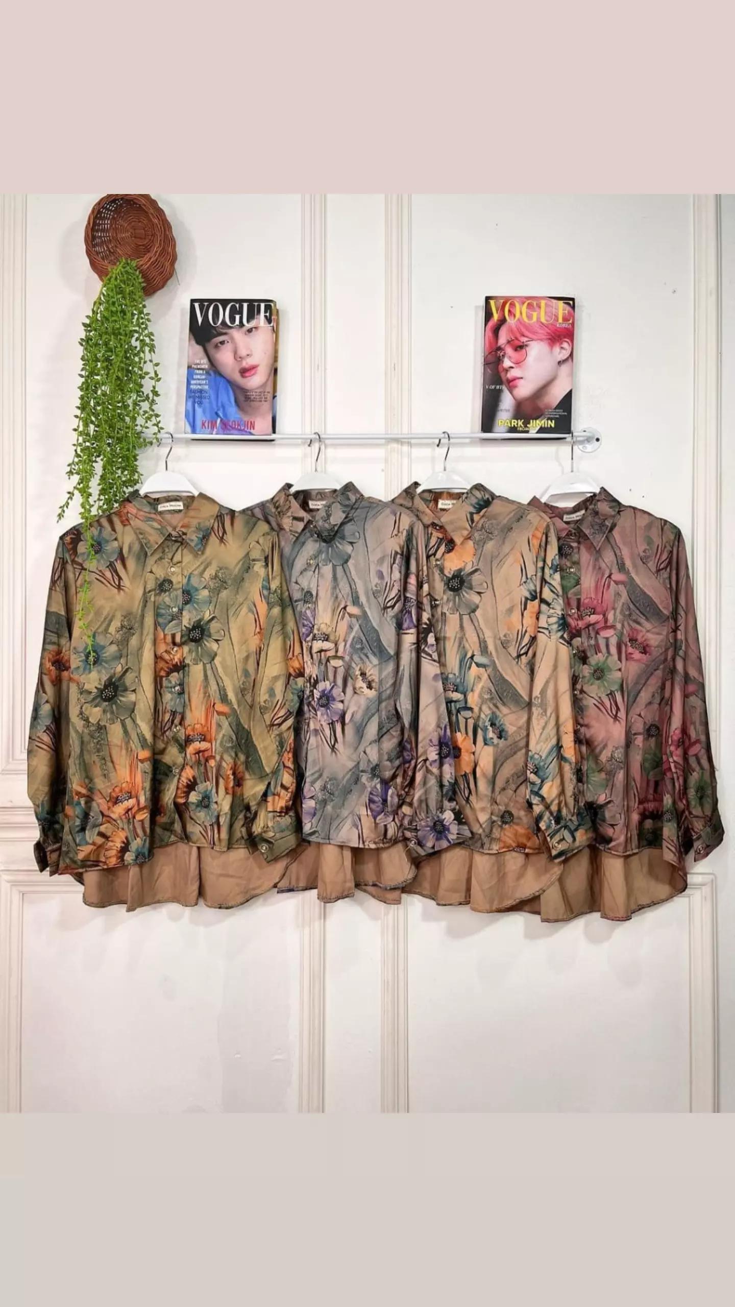 Kemeja Silk Armany Gucci