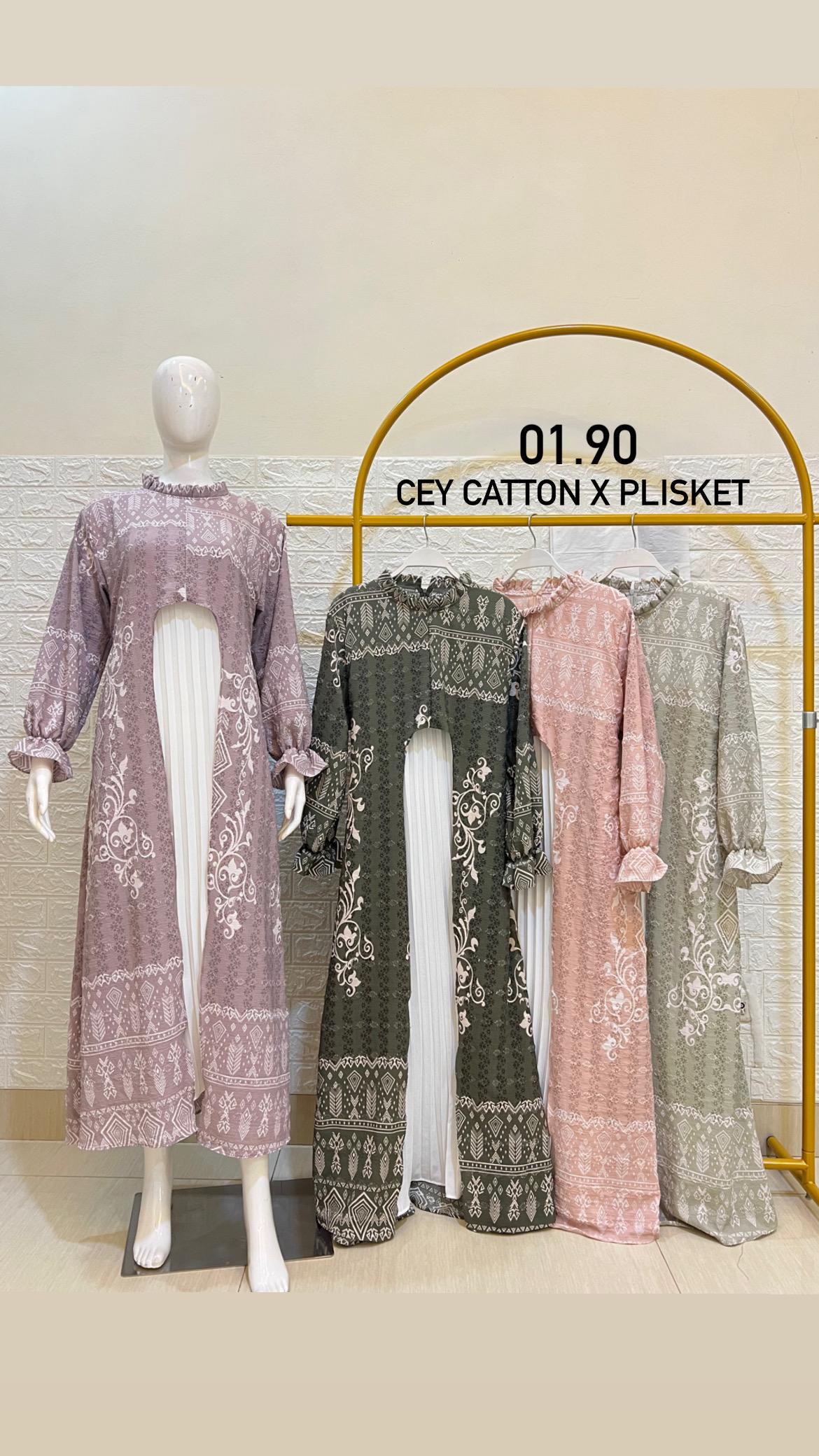 Gamis Cey Catton Cringkle Plisket