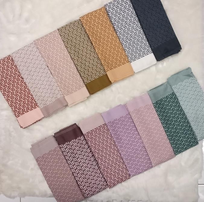 hijab kerudung syari motif denay 135x135 voal lesser cut terbaru termurah