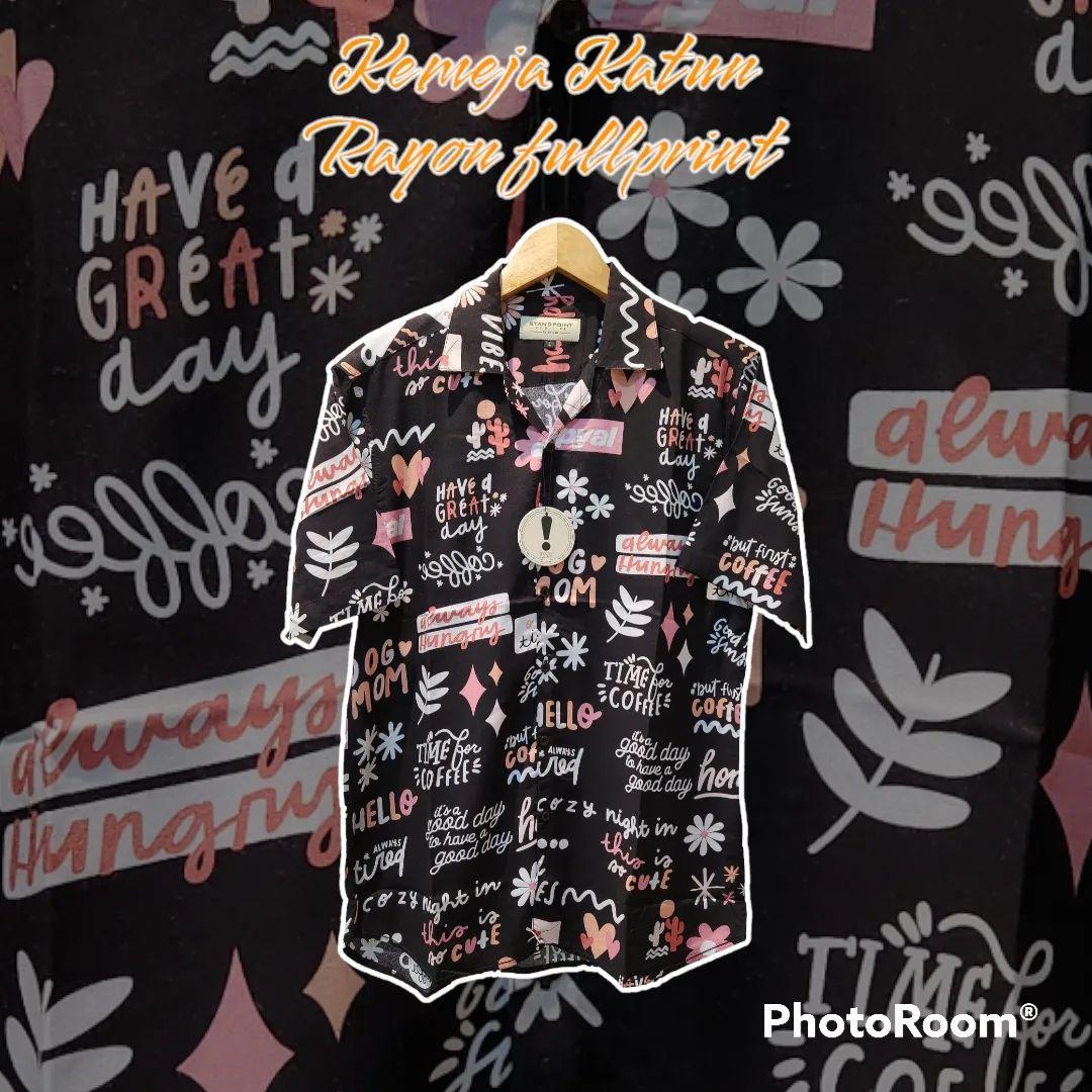 Kemeja Katun Rayon Fullprint